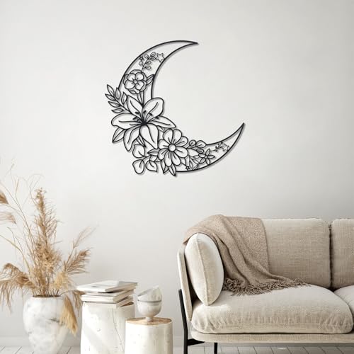 50% Off OYEFLY Boho Floral Moon Wall Art Decor - Image 5