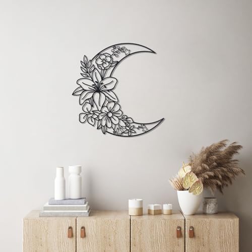 50% Off OYEFLY Boho Floral Moon Wall Art Decor - Image 6