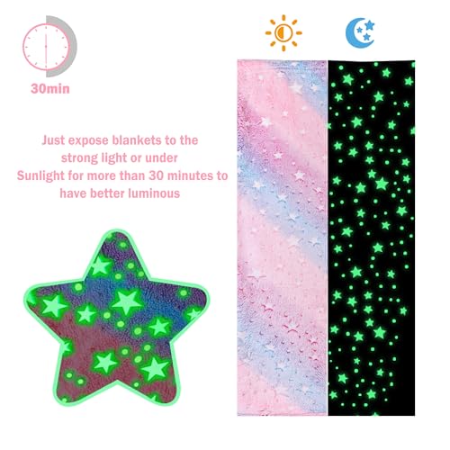 20% Off Softan Glow-in-the-Dark Kids Star Throw Blanket - Image 4