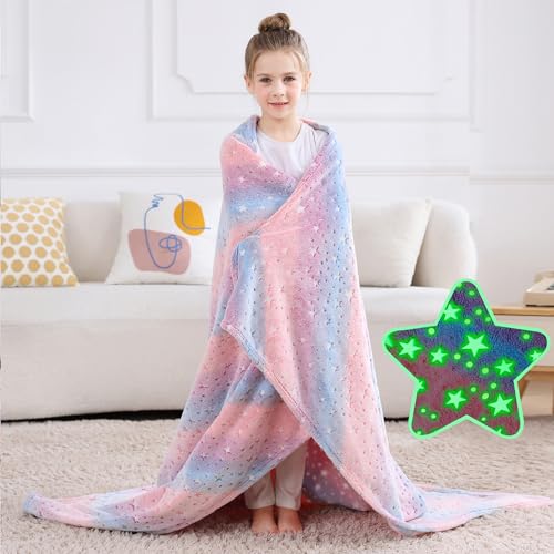 20% Off Softan Glow-in-the-Dark Kids Star Throw Blanket - Image 5