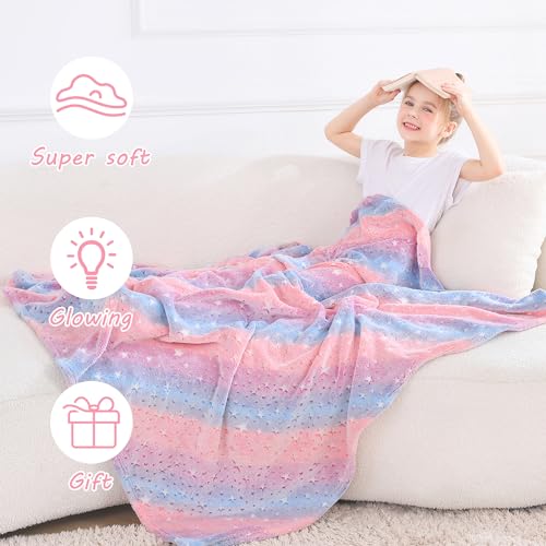 20% Off Softan Glow-in-the-Dark Kids Star Throw Blanket - Image 6