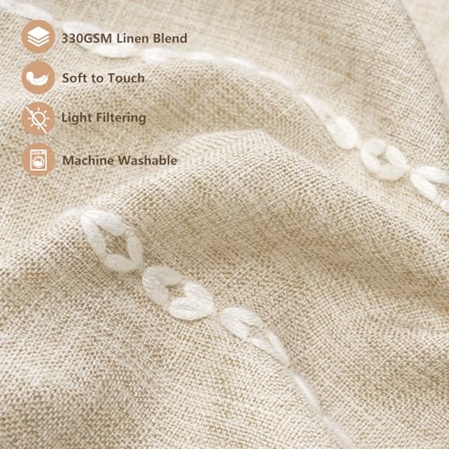 50% Off Beige Boho Farmhouse Window Curtain with Tassels - Image 3