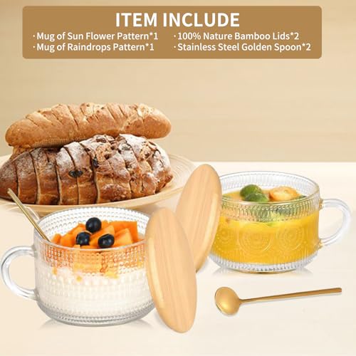 57% Off DOPUDO Vintage Glass Coffee Mugs with Lids & Spoons - Image 4