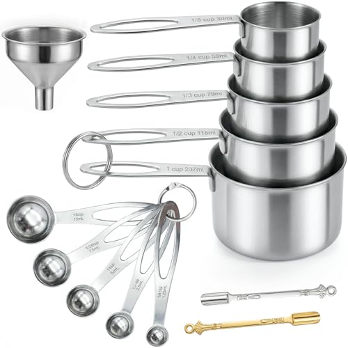50% Off Stainless Steel Measuring Cups & Spoons Set - Image 1