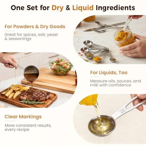 50% Off Stainless Steel Measuring Cups & Spoons Set - Image 2