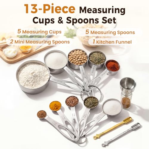 50% Off Stainless Steel Measuring Cups & Spoons Set - Image 3