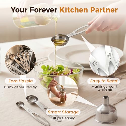 50% Off Stainless Steel Measuring Cups & Spoons Set - Image 4