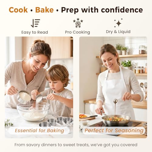 50% Off Stainless Steel Measuring Cups & Spoons Set - Image 6