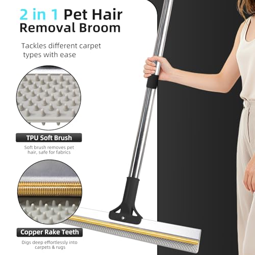 65% Off VTOPVMAX Carpet Rake for Pet Hair Removal - Image 3