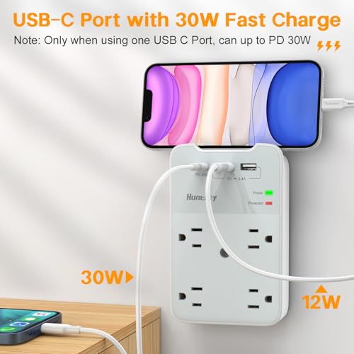50% Off Huntkey Outlet Extender Surge Protector with USB Charging - Image 2