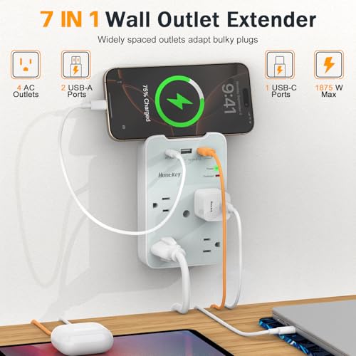 50% Off Huntkey Outlet Extender Surge Protector with USB Charging - Image 3
