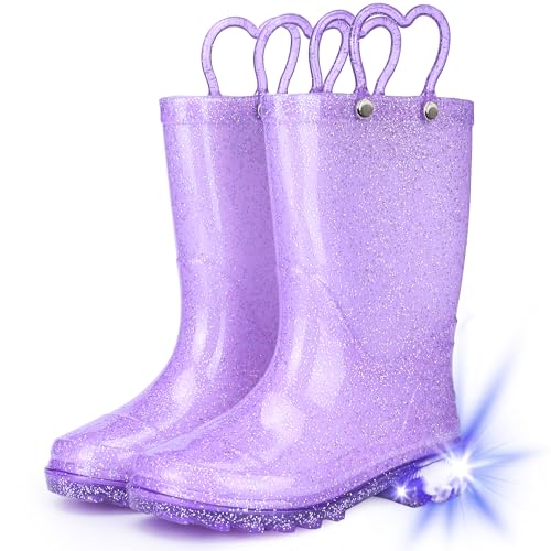 30% Off Funspread Glitter Light Up Kids Rain Boots - Image 1