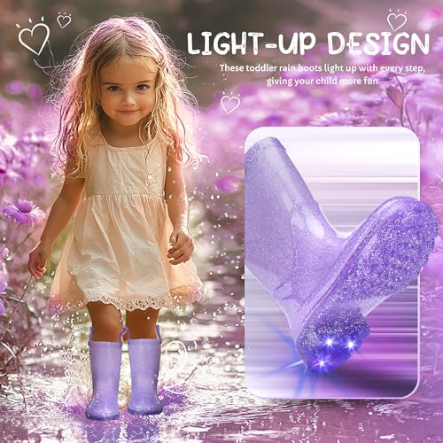 30% Off Funspread Glitter Light Up Kids Rain Boots - Image 2