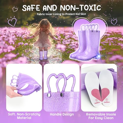 30% Off Funspread Glitter Light Up Kids Rain Boots - Image 3