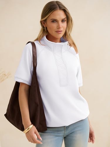 47% Off ANRABESS Women's Lightweight Oversized Polo Top - Image 3