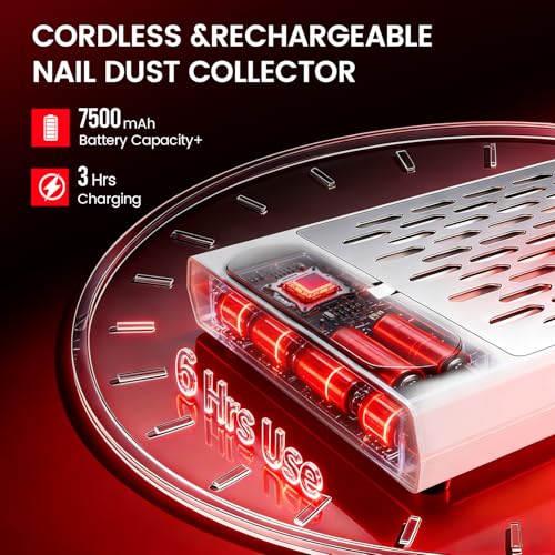 50% Off AIKYA Professional Nail Dust Collector - Cordless Vacuum - Image 5