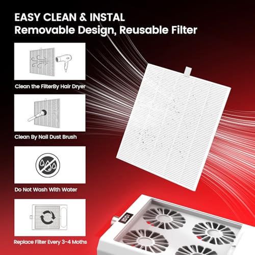 50% Off AIKYA Professional Nail Dust Collector - Cordless Vacuum - Image 6