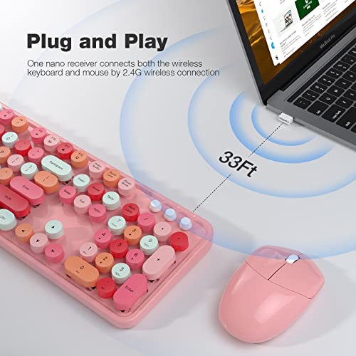 50% Off MOFII Pink Wireless Keyboard & Mouse Combo - Image 2
