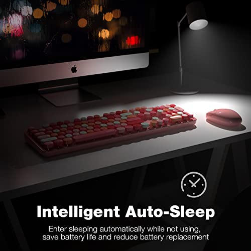 50% Off MOFII Pink Wireless Keyboard & Mouse Combo - Image 4