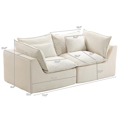 50% Off Fachmaih Modular Cloud Sectional Sofa for Living Room - Image 2