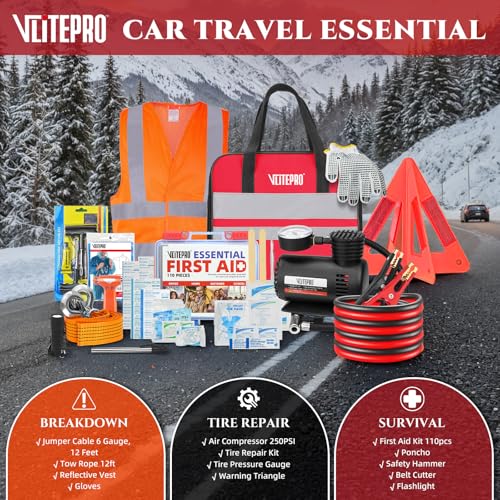 50% Off VLITEPRO Car Emergency Kit with Air Compressor - Image 5