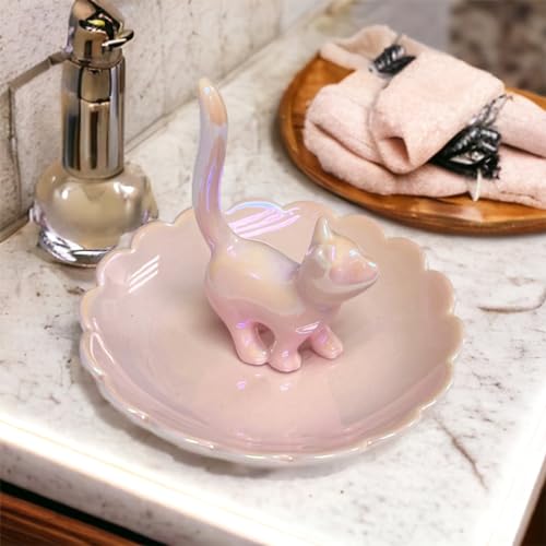 Save 13% on ROSA&ROSE Ceramic Cat Ring Holder Jewelry Tray - Image 4