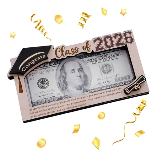 50% Off Wooden Graduation Money Holder for Class of 2026
