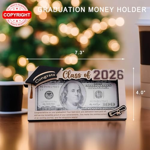 50% Off Wooden Graduation Money Holder for Class of 2026 - Image 3