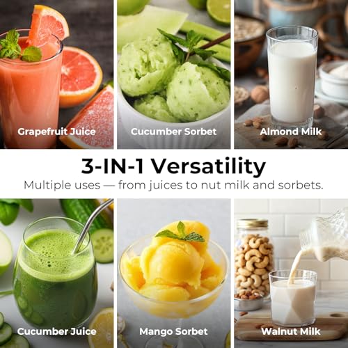 32% Off EanOruus 3-in-1 Masticating Juicer with Code - Image 3