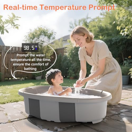 45% Off Spluvvly Collapsible Baby Bathtub with Thermometer - Image 5