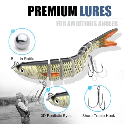 Save 5% on CHSMONB Lifelike Jointed Fishing Lures - Image 2
