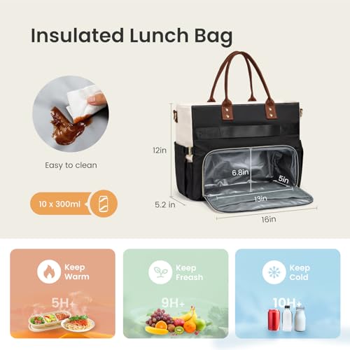 50% Off LOVEVOOK Insulated Lunch Tote with Laptop Compartment - Image 5