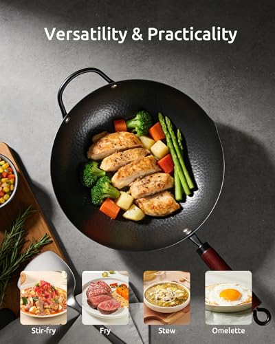 Save 32% on 13" Carbon Steel Wok with Wooden Lid - Image 6