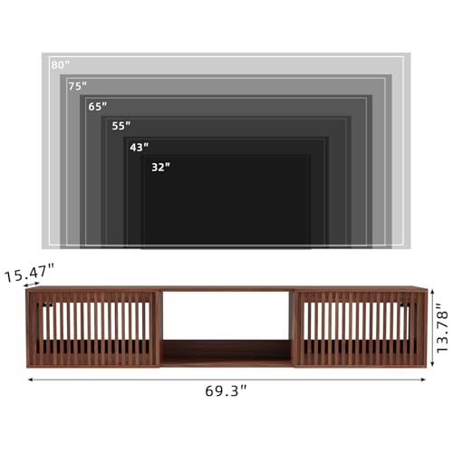 35% Off HOMMPA Floating TV Stand for 55-80" TVs - Image 3