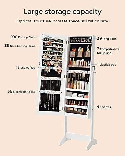 30% Off SONGMICS Jewelry Cabinet with Mirror - Image 4