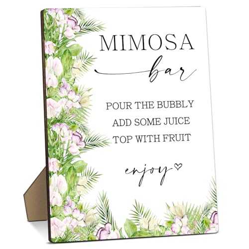 50% Off Floral Mimosa Bar Sign for Weddings & Parties