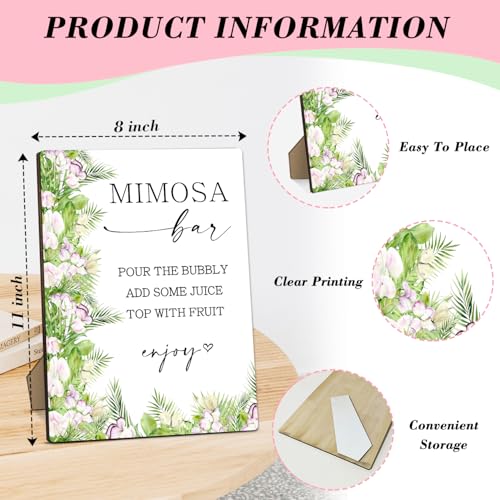 50% Off Floral Mimosa Bar Sign for Weddings & Parties - Image 2