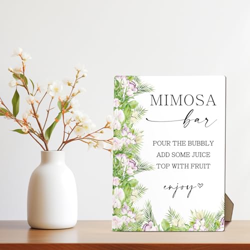 50% Off Floral Mimosa Bar Sign for Weddings & Parties - Image 3
