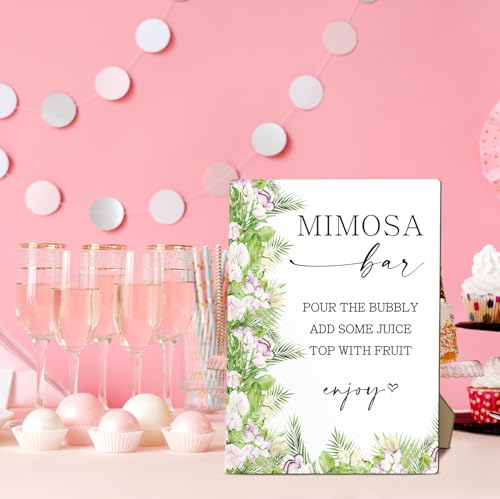 50% Off Floral Mimosa Bar Sign for Weddings & Parties - Image 4