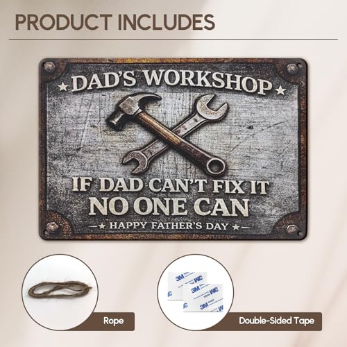 50% Off Personalized Vintage Metal Sign for Dad's Workshop - Image 2
