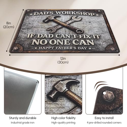 50% Off Personalized Vintage Metal Sign for Dad's Workshop - Image 3
