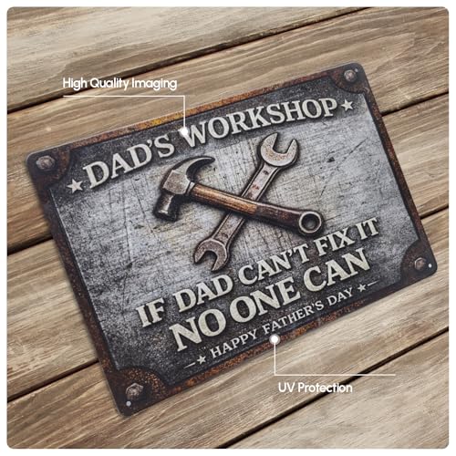 50% Off Personalized Vintage Metal Sign for Dad's Workshop - Image 5