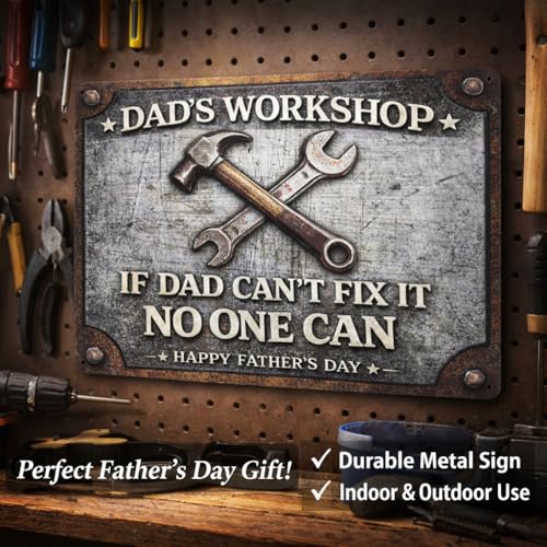 50% Off Personalized Vintage Metal Sign for Dad's Workshop - Image 6