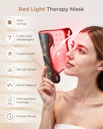Save 38% on Aurphany LED Light Therapy Mask for Face & Neck - Image 4