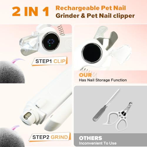 50% Off 2-in-1 Dog Nail Clippers with Light & Digital Display - Image 6