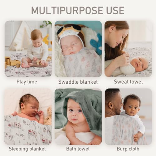 40% Off GLLQUEN BABY 6-Pack Muslin Swaddle Blankets - Image 5