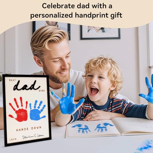50% Off Personalized Dad Wooden Sign Gift - DIY Handprint Kit - Image 6