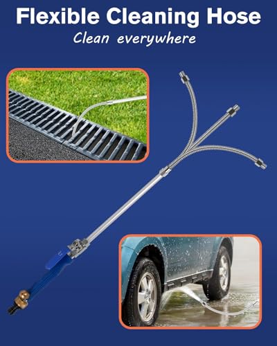 High Pressure Garden Hose Nozzle with Flexible Wand - Image 2