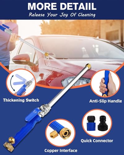 High Pressure Garden Hose Nozzle with Flexible Wand - Image 4