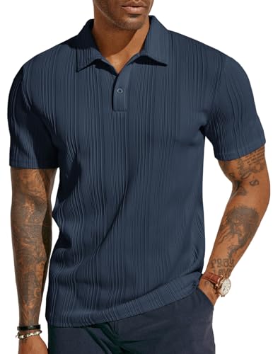 60% Off PJ PAUL JONES Men's Textured Knit Polo Shirts - Image 1